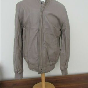 Vintage tan Vittorio Rex Italian Leather Jacket 42 Tall